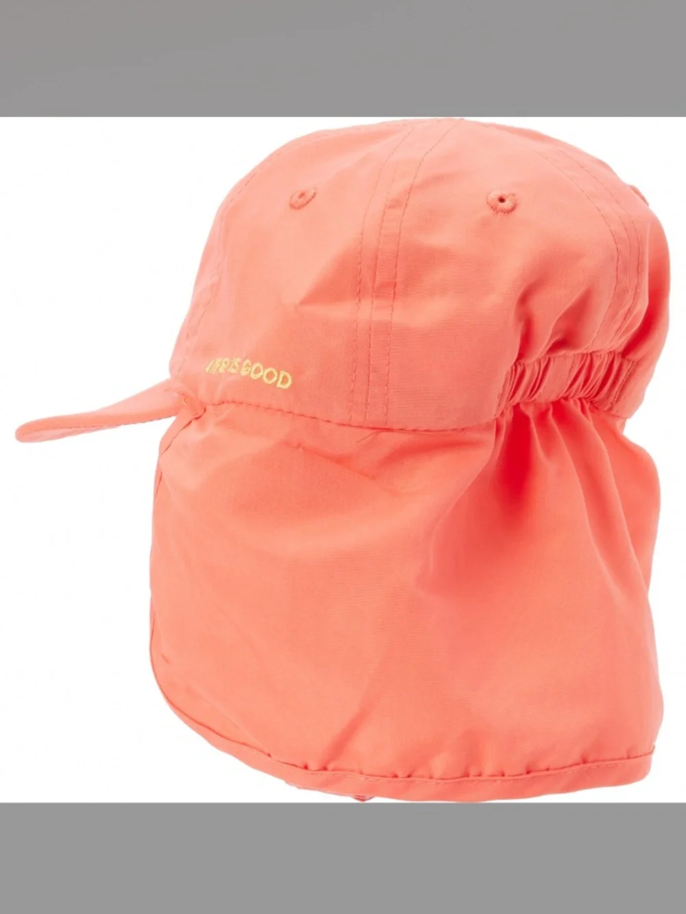 Life is Good Melon Coral Pink UPF50 Graphic Protective Neck Sun Cap Unisex